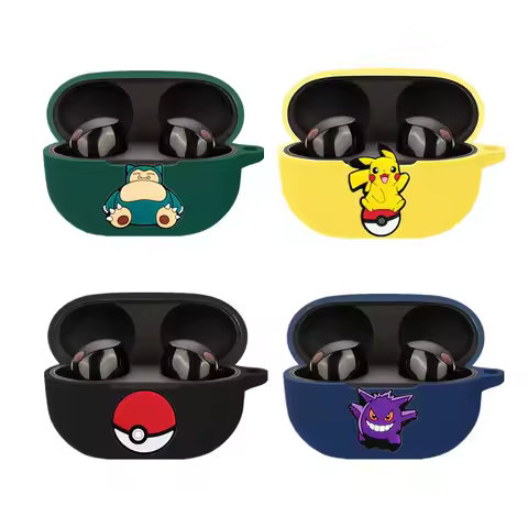Potdemiel Pokemon Earphone Case for Sony WF-1000XM4 / WF-1000XM5 Silicone Wireless Earbuds Charging