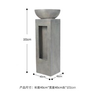 XY！Modern Minimalist Flowing Water Ornaments Fountain Feng Shui Fortune Outdoor Balcony Courtyard Garden Water Curtain L