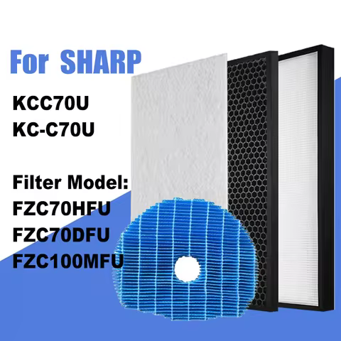 FZC70HFU Replacement HEPA FZC70DFU Carbon Filter FZC100MFU Humidifying Filter for Sharp KCC70U KC-C7