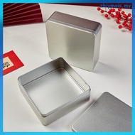 Biscuit Box Cookie Boxes Small Tin with Hinged Lids Metal Empty Square Pans  zhiymais