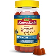 Nature Made Advanced Multivitamin Gummies 50 + for Him, Mens Multivitamins Gummies with Magnesium Ci