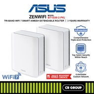ASUS ZenWiFi BT10(W-2-PK) Tri-band WiFi 7 Smart AiMesh Extendable Router - Up to 18 Gbps (3Yrs Warra