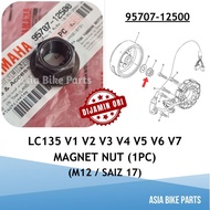 Yamaha Original LC135 V1 V2 V3 V4 V5 V6 V7 Rotor Assy Nut Ikat Magnet Saiz 17 - 90179-12588 / 95707-