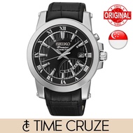 [TIME Cruze] Seiko SRN039P2 Premier Kinetic Retrograde Day Indicator Crocodile Print Leather Strap M