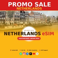 [PROMO] Netherlands Travel eSIM 20GB-50GB & Unlimited Data | Big Sale | Instant QR | 4G/5G