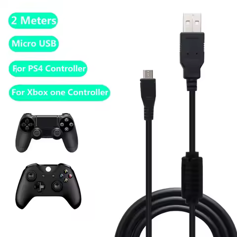 Charging Data Cable For PS4/XBOX One Gamepad Controller Micro USB Charger Cord For Mobile Phone For 