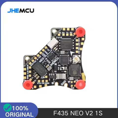 JHEMCU F435 NEO V2 1S AIO FC 5A ESC AT32F435 ICM42688-P 16MB Blackbox 25.5mm Whoop Toothpick Micro F