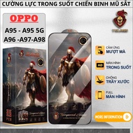 OPPO A95 - A95 5G - A96 -A97 -A98 Tempered Glass is super transparent, Iron Hat Warrior bends 360 de