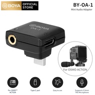 BOYA OA-1 Mini Audio Adapter with 3.5mm TRS Microphone Port Type-C for DJI OSMO Action 1