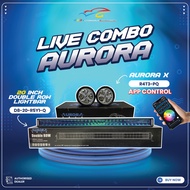 [COMBO J]  AURORA JUALAN MUR MUR 4" ROUND LED SPOTLIGHT W RGB LIGHT (APPS) & 20" DOUBLE ROW SPOTLIGH