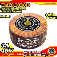 Toroid Toroidal Transformer 3A PURE 45V CT - 32V CT FULL PURE COPPER HELLENIC - German