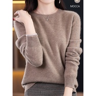 (B191) O NECK KNIT SWEATER WOMEN'S KNIT TOP/