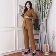 Khaki Regional Government Civil Servant Uniform Short and Long SleeveWanita, Khaki Civil Servant Uni