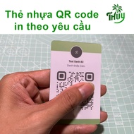 QR code plastic card printed on demand