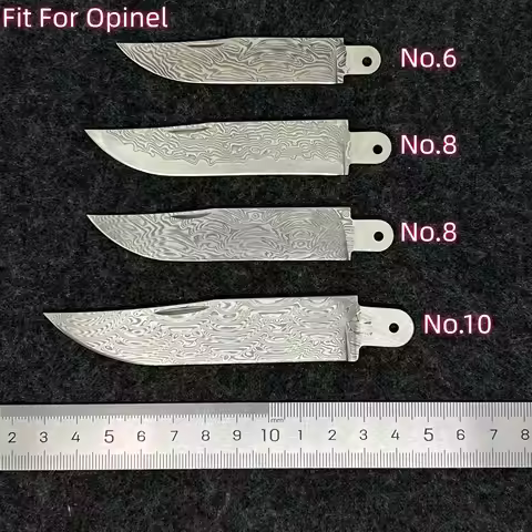 5 Types Damascus Steel Blade Personalized Upgrade Replace Blade For Opinel #6 #8 #9 #10 No.6 No.8 No
