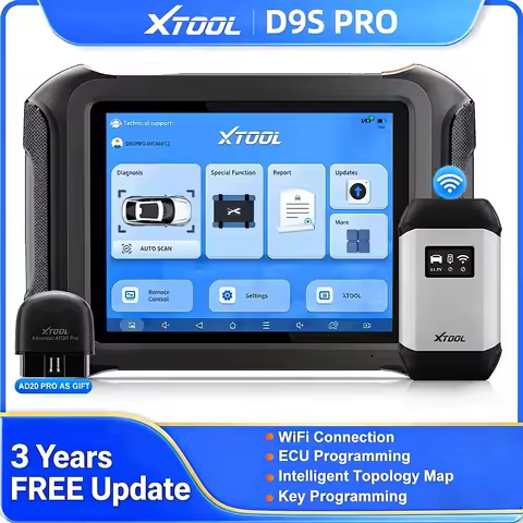 XTOOL D9S PRO Bluetooth Diagnostic Tool ECU Coding Programming Automotive Scanner Key Programmer Top