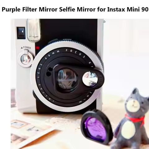 Selfie Lens+Purple Filter Set For Fujifilm Instax Mini 90 Camera Selfie Lens Color Changing Filter f