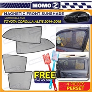 Car Toyota COROLLA ALTIS 2014 - 2018 Window Magnetic Sun Shade Magnet Sunshade FREE TouchNGo Stick H