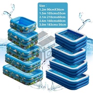 LODER Extra Large/ RETRO 3 Rings Inflatable Swimming Pool Kids Baby Children Swimming Pool Indoor Ou