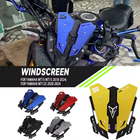 Motorcycle Accessories Windshield Wind Deflector Guard Windscreen For MT15 MT-15 18-24 MT125 MT-125