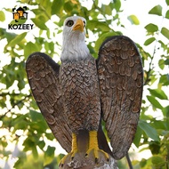 KOZEEY Garden Eagle Statue, Bald Eagle Large Outdoor Statues Yard Pest Repellent ,