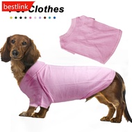 BESTLINK M-XL Solid Color Puppy Shirt Summer Cotton Breathable Vest Soft Shirt for Dachshund N9Y1