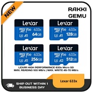 LEXAR HIGH PERFORMANCE 633x Micro SD 64GB/128GB/256GB/512GB