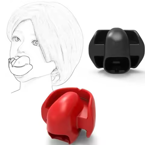 Bdsm mouth gag Drool ball fun fixed tongue gag ball mouth plug can be hidden with a mask