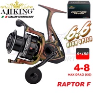 Ajiking Raptor F Spinning Fishing Reel | Freshwater | High Speed Spinning Fishing Reel