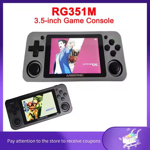 Original RG351M Game Console 3.5-inch IPS Screen 1GB+64GB Retro Handheld DS GB GBA GBC WSX MSX N64 S
