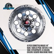 ERMETIQ MAGS/RIMS/WHEELS SIZE 14 - 6 HOLES (4PCS)