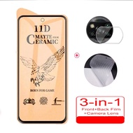 3 in 1 Ceramic Matte Tempered Glass Screen Protector for Xiaomi Poco X3 Nfc GT 5G M3 F3 F2 X3 Pro 5G Mi 8 9 9T 10T Pro