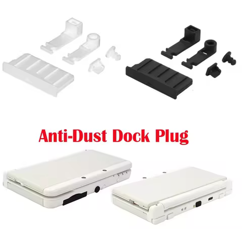 1set Silicone Anti-Dust Plug Earphone jack Charging Dock Dust Cap for New 3DS XL/ LL 3DSXL 3DSLL 2DS