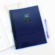 Chuyu A4/13K藍色透明膠皮書套加厚筆記/萬用記事本(空白)-90張