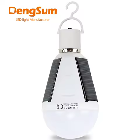 Rechargeable Led Bulb E27 LED Solar Lamp 7W 12W 85V-265V Outdoor Emergency Solar Powered Bulb Travel