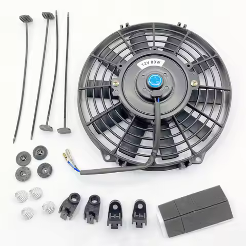 New 9" Universal Cooling Fan 12V 80W Car Air Conditioner Electric Cooling Fan Kit