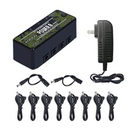 Koogo Super Tiny 8 แยก 9V DC 300mA เอาต์พุต Mini แหล่งจ่ายไฟ Double Multi Circuit ป้องกันสําหรับกีตา