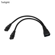 WILI IEC 320 C14 to 2x C13 Splitter Power Cord Heavy Duty C14 Male to 2X C13 Female