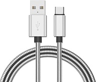 Metal Braided USB Type C Cable, Pets Chewing Proof Cord,3FT Fast Type-C Charger Durable USB-A to USB