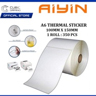 AWB THERMAL LABEL STICKER A6 350PCS/AIYIN D11 PRO LABEL PAPER 3- ROLL /D30 PRO 3 ROLL LABEL PAPER - 