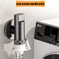 Auto-shutoff drain valve, 21mm screw thread stainless steel washing machine water valve, easy to ins