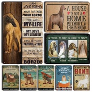 Afghan Hound Vintage Poster Metal Signs Retro Tin Sign Decorative Plaque Room Decoration for Pub Bar