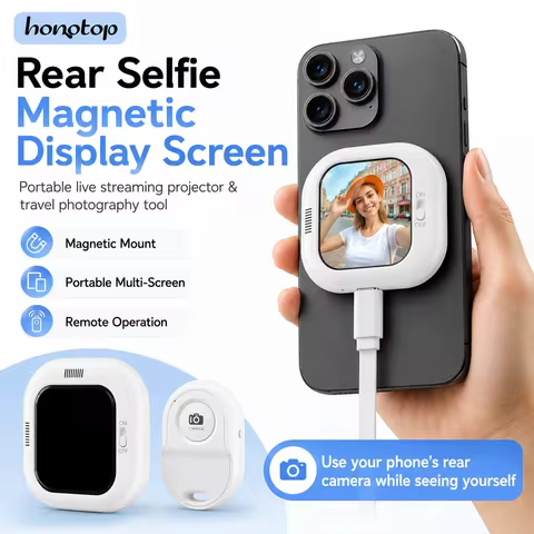 HONGTOP H1 Selfie Magnetic Phone Vlog Selfie Monitor Mobile Screen Organizer Outdoor Selfies Vlog Li