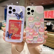 Compatible For Huawei Y9 Y7 Y6 Pro Prime 2018 2019 Y8S 2020 Phone Case With Wallet Holder Card Back Cover Soft Tulip Butterfly Love Couple Mobile Cases Card Casing