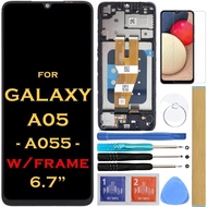 Penggantian Skrin LCD Display Touch Digitizer Assembly untuk Samsung Galaxy A05 A055 SM-A055F SM-A05