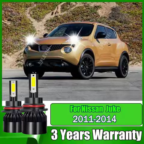 2Pcs Turbo LED HB5 9007 LED Headlight Bulb Auto Car Headlamp 12V 6000K White For Nissan Juke 2011 20