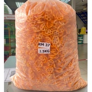 Keropok Roda Cheese/Wheel Cheese Crispy Cracker 2.5Kg