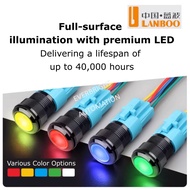 16mm 9V – 12V Plastic Illuminated Momentary Non-Latching Self Reset Alternate Latching Self Locking 