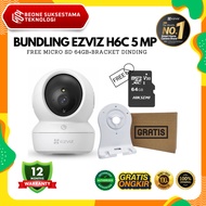 EZVIZ H6C PRO 5MP MP + Bracket + Memory Smart Wifi Pan Tilt IP Camera CCTV Indoor 1080p Official War