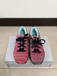 二手//Nike 混色編織鞋 氣墊鞋 粉橘紫 23.5cm